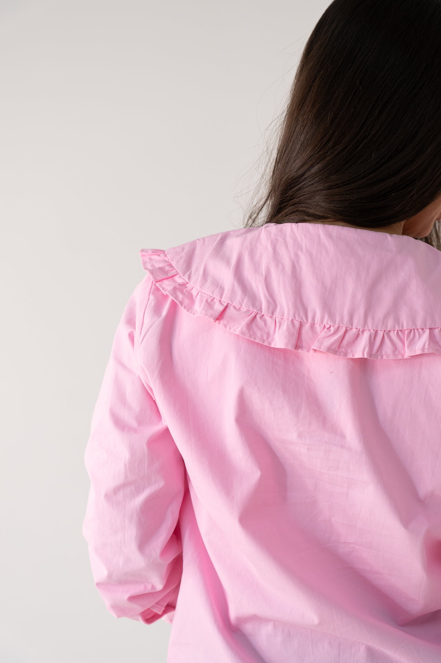 Ally Frill Collar Shirt In Pink