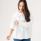 Ally Frill Collar Shirt In Cream