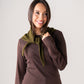 Ally Knit Neck Scarf In Khaki