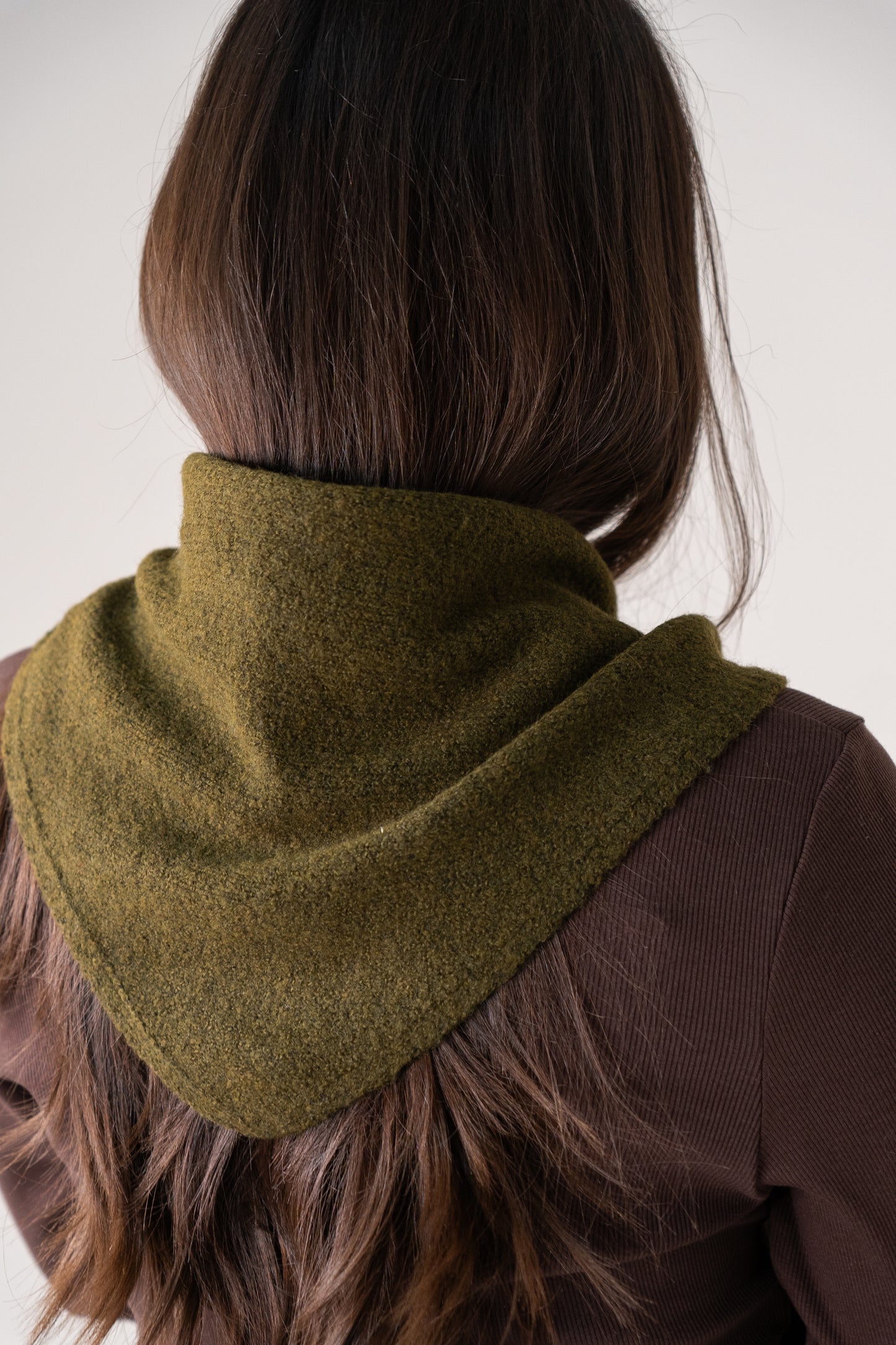 Ally Knit Neck Scarf In Khaki