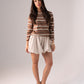 Iris Bubble Hem Skirt In Cream