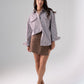 Ally Pinstripe Shirt In Camel
