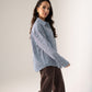 Ally Pinstripe Shirt In Navy
