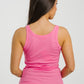 Ally Ribbed Vest Top In Pink