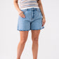 Ally Scallop Trim Shorts In Denim
