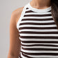 Ally Stripe Vest Top In Chocolate