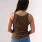 Ally Vest Top In Khaki
