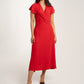Becca Knot Front Dress In Red