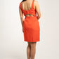 Becca Open Back Dress In Coral