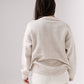 Belle Heart Button Cardigan In Neutral