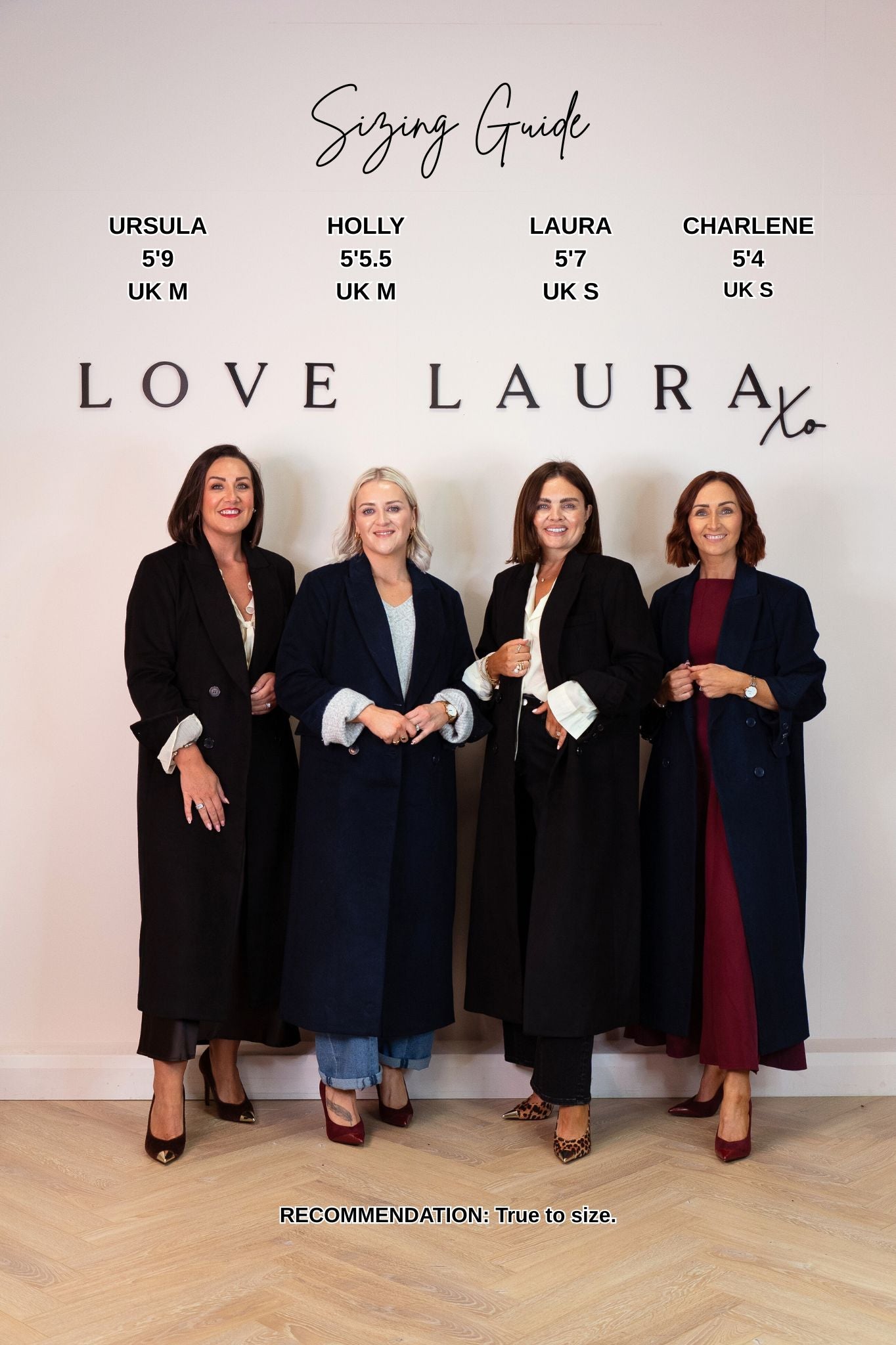 Love Laura Overcoat In Navy