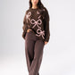 Caitlyn Bow Detail Jumper In Chocolate