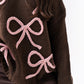 Caitlyn Bow Detail Jumper In Chocolate