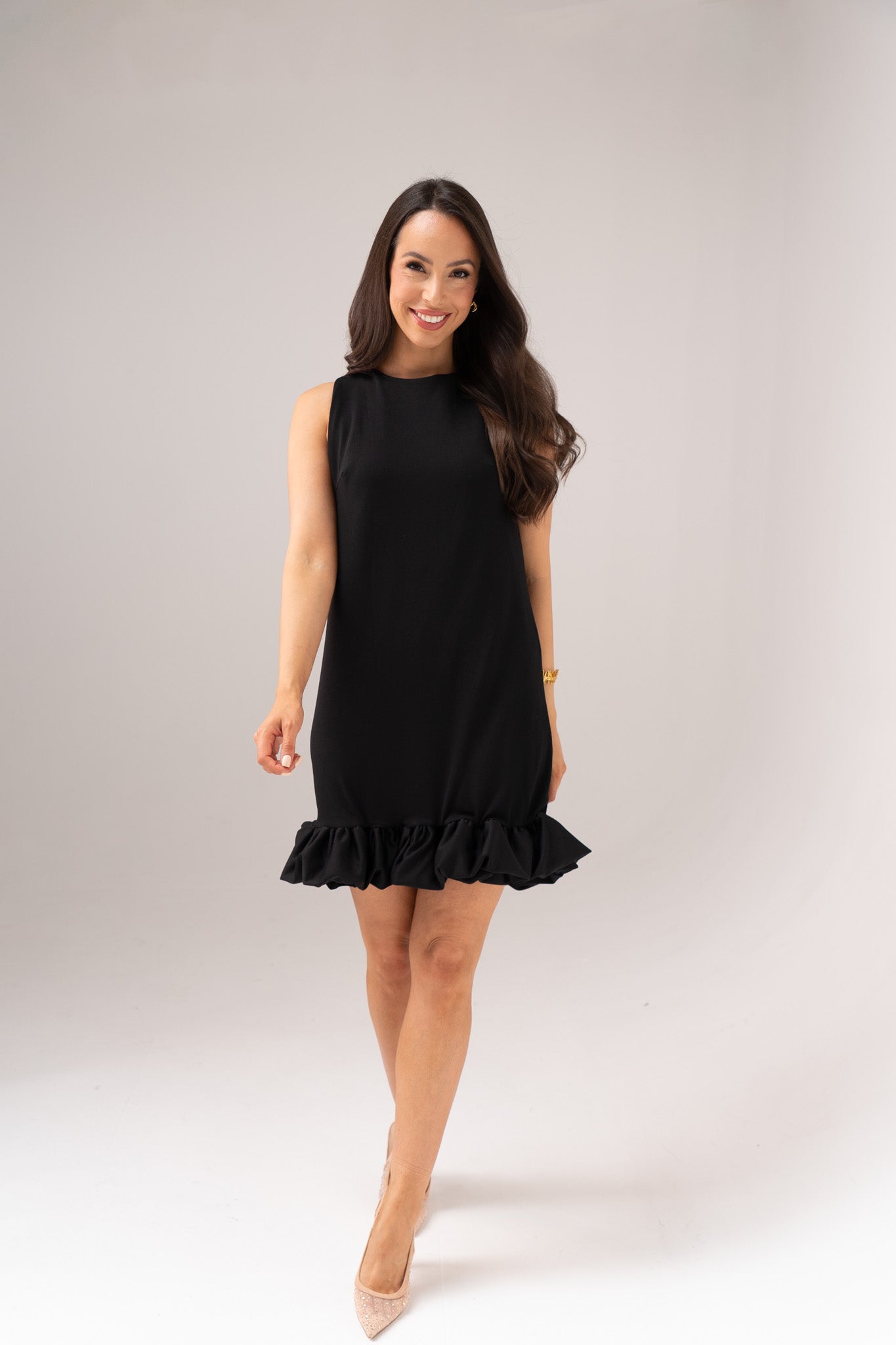 Caitlyn Frill Hem Playsuit In Black