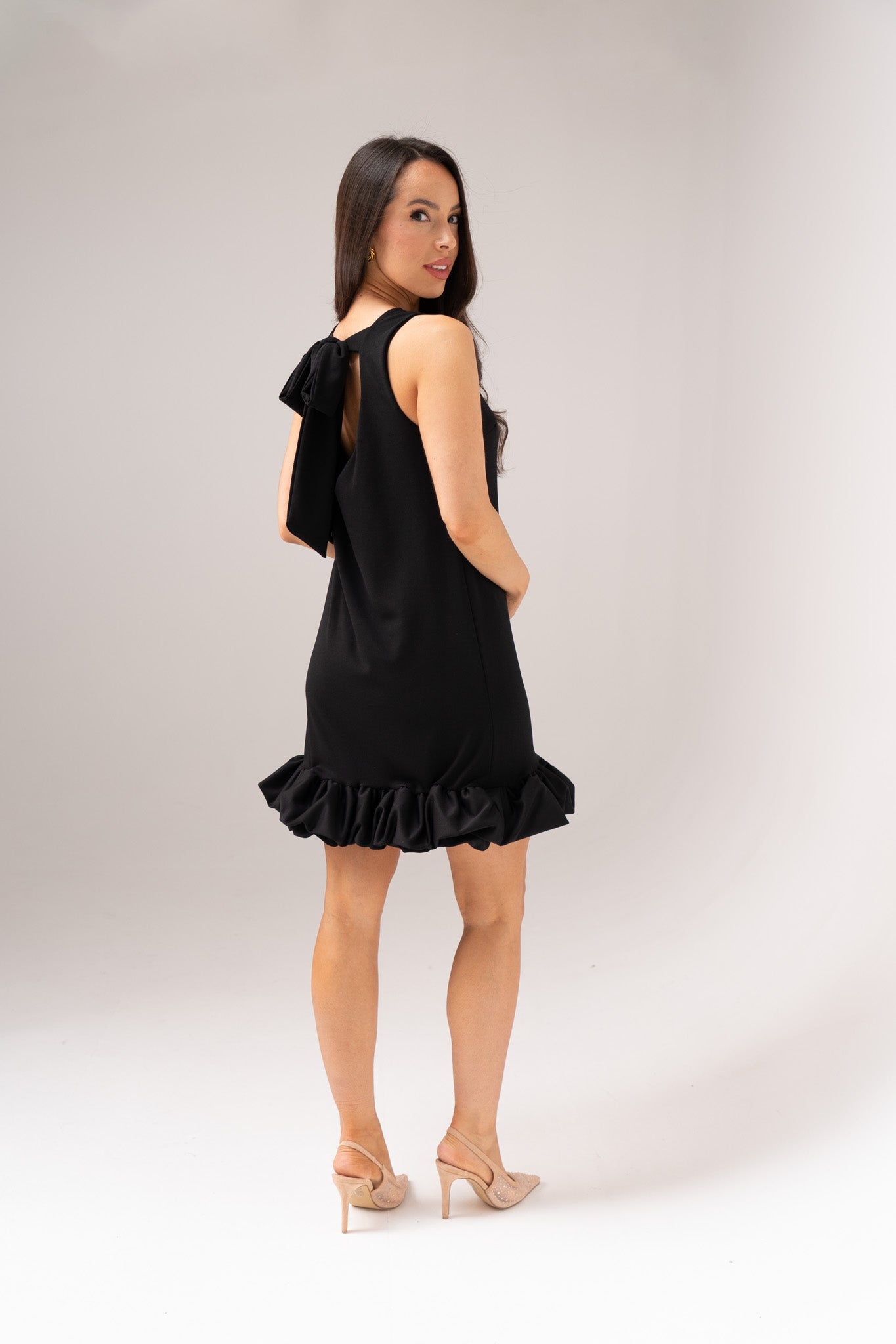 Caitlyn Frill Hem Playsuit In Black