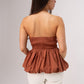 Caitlyn Peplum Cami In Chocolate