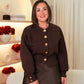 Love Laura Cardigan In Chocolate