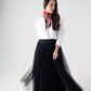 Carolyn Tulle Maxi Skirt In Black