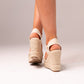 Cathy Closed Toe Wedges In Neutral