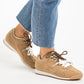 Cathy Double Laced Trainers In Camel