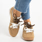 Cathy Double Laced Trainers In Camel