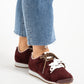 Cathy Double Laced Trainers In Wine