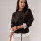 Cathy Drawstring Cardigan In Coffee