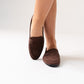 Cathy Faux Suede Loafer In Brown