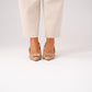 Cathy Faux Suede Slingback In Beige