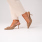 Cathy Faux Suede Slingback In Beige