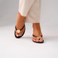 Cathy Seashell Toe Post Heel In Chocolate