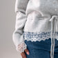 Cathy Drawstring Cardigan In Grey