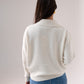 Cathy Studded Collar Cardigan In Cream