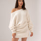 Caitlyn Longline Jumper In Ivory
