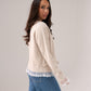Cathy Drawstring Cardigan In Neutral