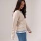 Cathy Drawstring Cardigan In Neutral