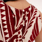 Connie Bordeaux Printed Top In Cream