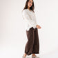 Connie Embroidered Scallop Top In Cream