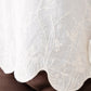 Connie Embroidered Scallop Top In Cream