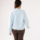Connie Floral Trim Jumper In Blue