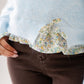 Connie Floral Trim Jumper In Blue
