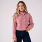 Connie Funnel Neck Stripe Shirt In Red