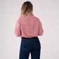 Connie Funnel Neck Stripe Shirt In Red
