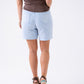 Cora Embroidered Denim Shorts In Light Wash