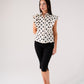 Cora Polka Dot Blouse In Monochrome