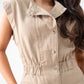 Cora Sleeveless Jumpsuit In Beige