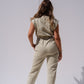 Cora Sleeveless Jumpsuit In Green