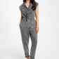 Cora Sleeveless Jumpsuit In Grey Wash