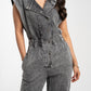 Cora Sleeveless Jumpsuit In Grey Wash