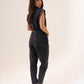 Cora Sleeveless Jumpsuit In Black Wash